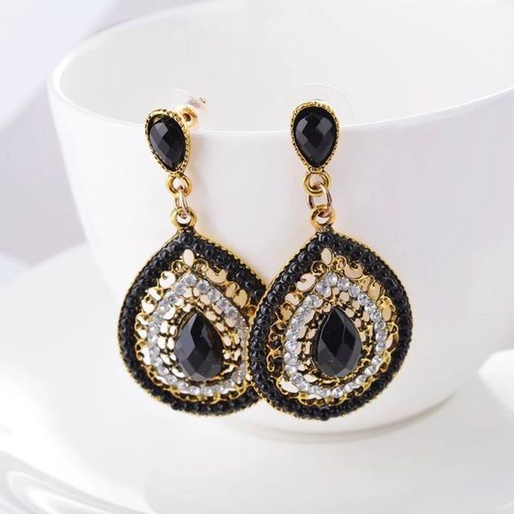 Vintage styl Ethnic boho Waterdrop Crystal Earring - Picture 6 of 7